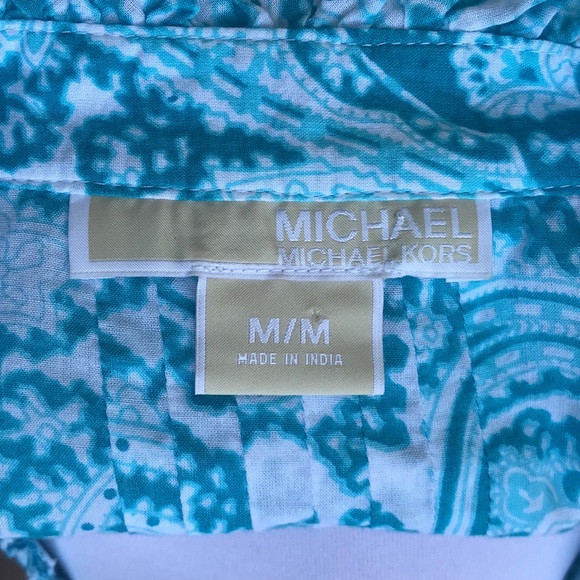 Michael Kors 3/4 Sleeve Tunic Length Blouse - Picture 6 of 6